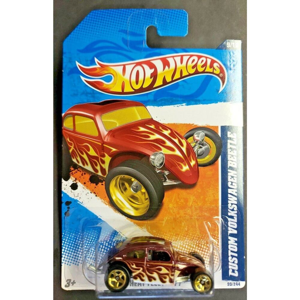 2011‎ Hot Wheels Volkswagen Beetle Red Custom Heat Fleet #99 HW14